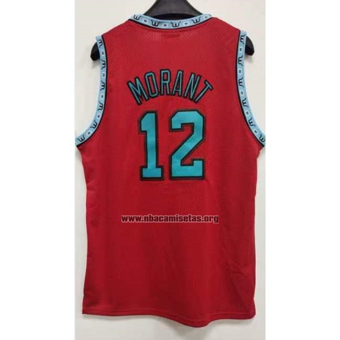 Camiseta Memphis Grizzlies Ja Morant NO 12 Mitchell & Ness 1998-99 Rojo